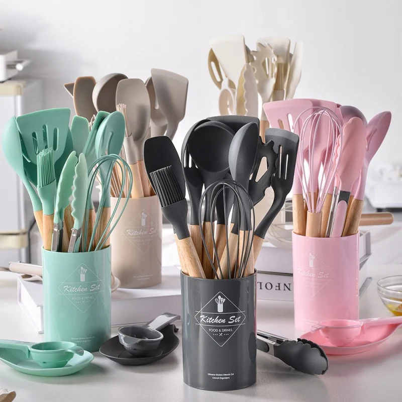 Silicone Kitchen Utensils (12in1) Set - Image 2